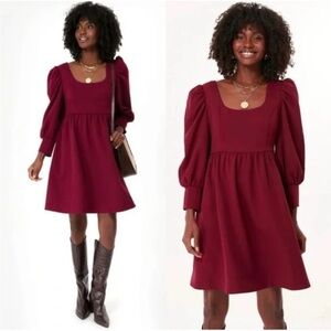 Tuckernuck Pomander Place Dress Andie Mini Burgundy Merlot